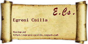 Egresi Csilla névjegykártya